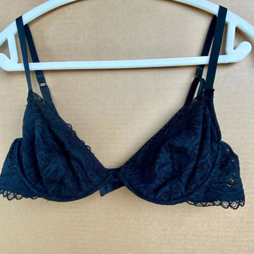 Cosa Bella Black Lace Bra Sz 36C
